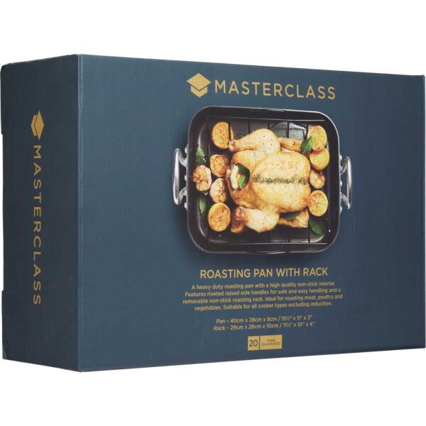 MasterClass Non-Stick Roaster with Rack 36x27.5x7.5cm