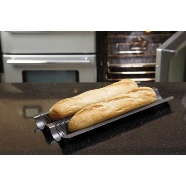 MasterClass Crusty Bake Non-Stick Baguette Tray 39x16x2.5cm