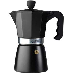 La Cafetière Aluminium Classic Espresso Maker Black Six Cup 300ml