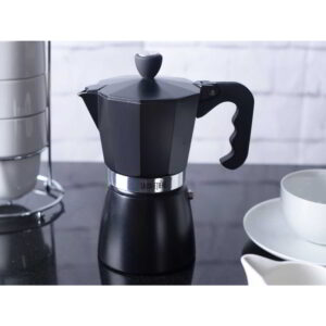 La Cafetiere Aluminium Classic Espresso Maker Black Six Cup 300ml