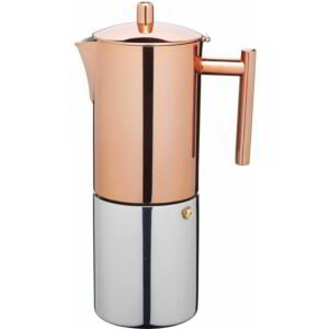 KitchenCraft Le'Xpress Stainless Steel Copper Effect Espresso Coffee Maker 600ml
