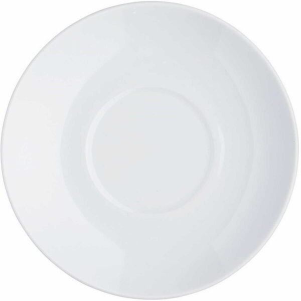 KitchenCraft Porcelain Plain White Espresso Saucer 13cm