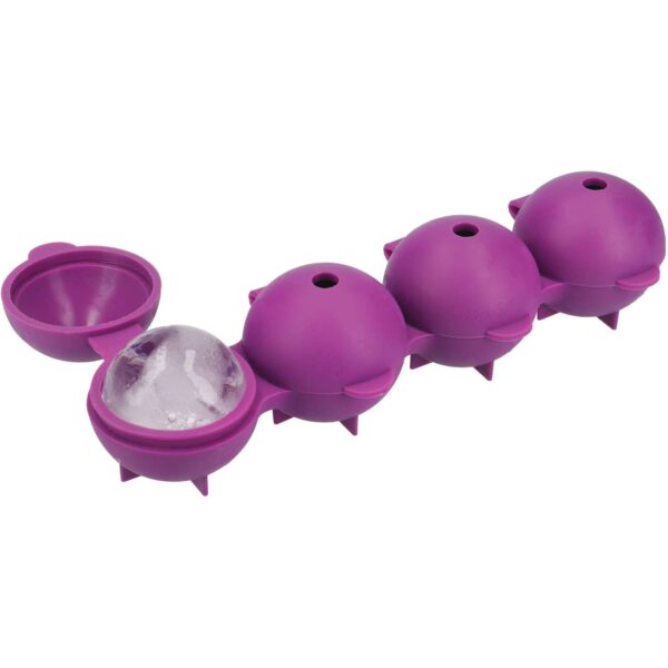 Colourworks Brights Silicone Easy Pop Spherical Ice Mould Purple