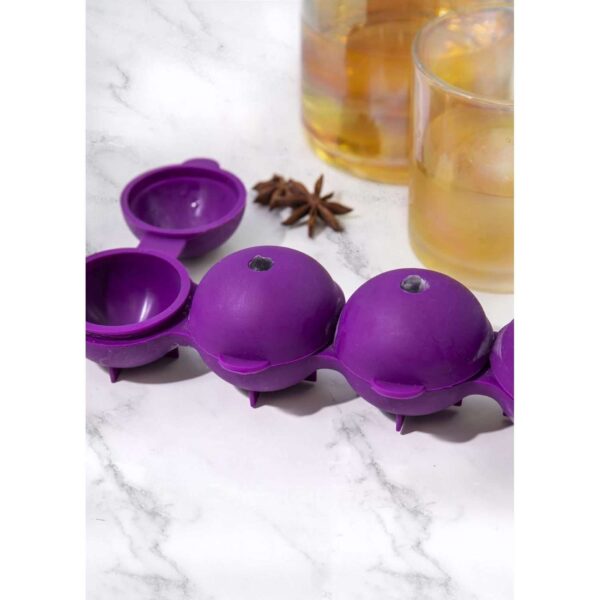 Colourworks Brights Silicone Easy Pop Spherical Ice Mould Purple