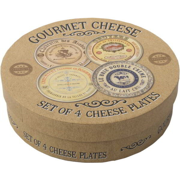 Gourmet Cheese Set of Four Cheese Plates 19cm