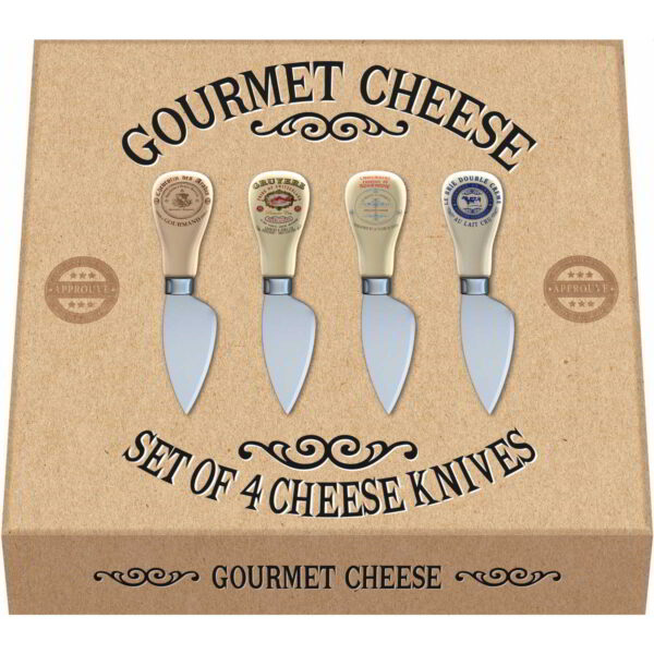 Juustunugade komplekt 4tk keraamiline käepide Gourmet Cheese