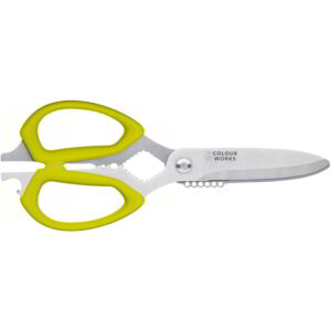 Colourworks Brights 23cm Ten-In-One Multi-Function Edgekeeper Kitchen Scissors Apple