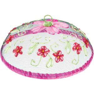KitchenCraft Round Fabric Mesh Embroidered Rigid Food Covers