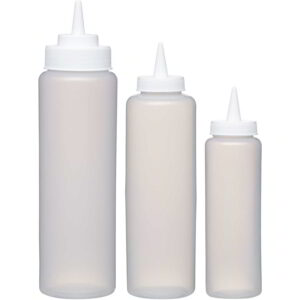 KitchenCraft Sauce Bottles Set of Three 650/450/240ml