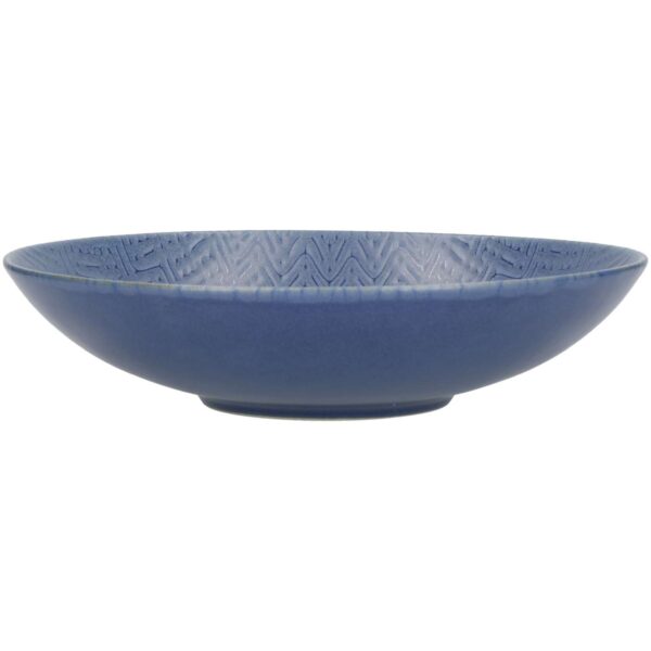 KitchenCraft Stoneware Coupe 22cm Bowl Set Set of 4 22x5cm Blue embossed
