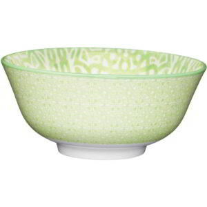 KitchenCraft Glazed Stoneware Bowl Green Tile 15.5x7.5cm