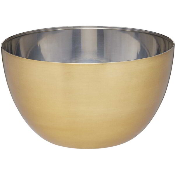 MasterClass Stainless Steel Brass Finish Mixing Bowl Large 24cm