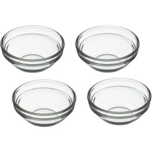 KitchenCraft Glass Pinch Bowl Set Set of Four 7.5cm/55ml