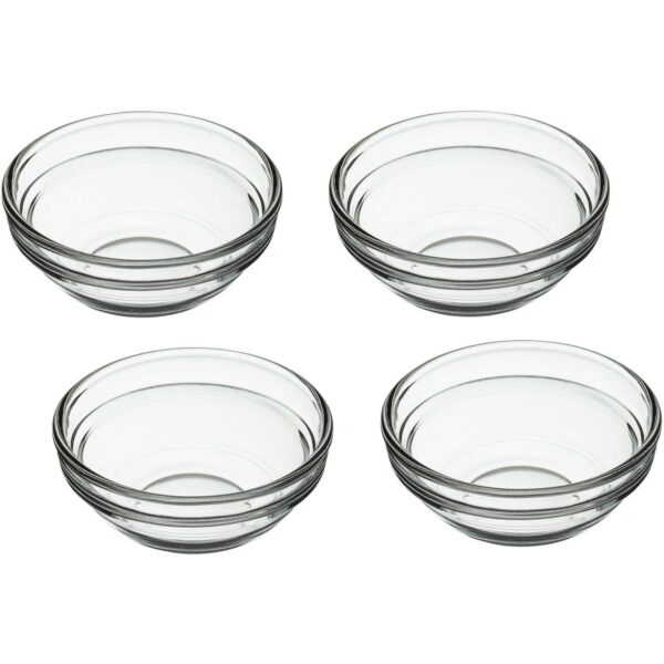 KitchenCraft Glass Pinch Bowl Set Set of Four 7.5cm/55ml