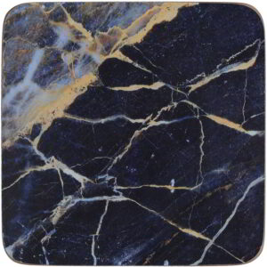 Creative Tops Marble Effect Set of 6 Coasters Navy Marble Effect 10.5cm