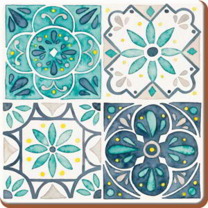 Creative Tops Green Tile Pack of 6 Coasters 10.5cm