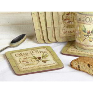 Creative Tops Olio d'Oliva Pack Of 6 Premium Coasters 10.5cm
