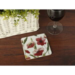 Creative Tops Watercolour Poppies Pack Of 6 Creative Tops Coasters 10.5cm