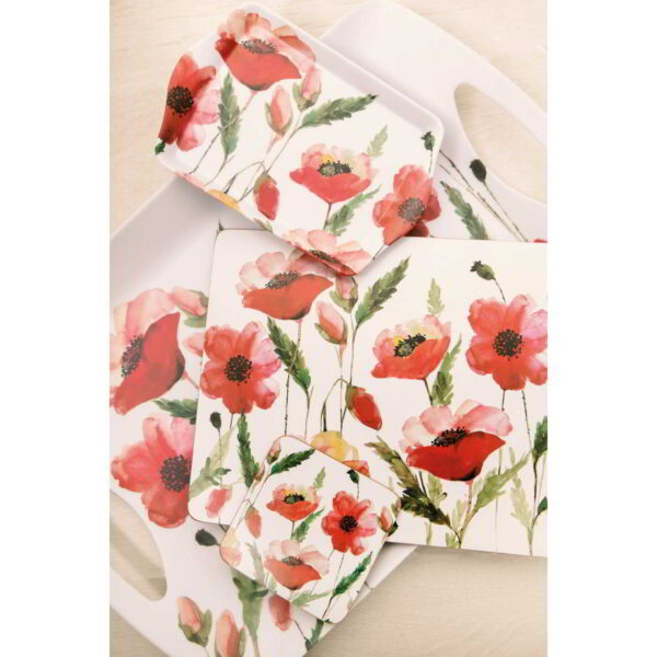 Creative Tops Watercolour Poppies Pack Of 6 Creative Tops Coasters 10.5cm