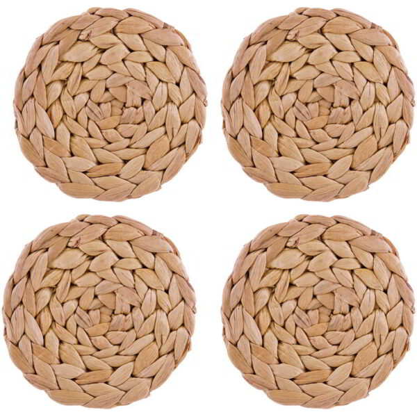 Creative Tops Water Hyacinth Pack Of 4 Round Coasters 10cm