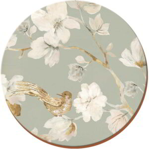 Creative Tops Duck Egg Floral Pack Of 4 Round Premium Coasters 12cm