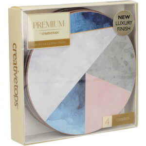 Creative Tops Geometric Palette Pack Of 4 Round Premium Coasters 12cm
