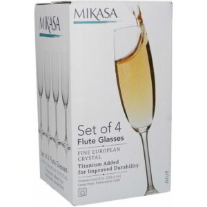 Mikasa Julie Set of Four Flute Glasses 227ml
