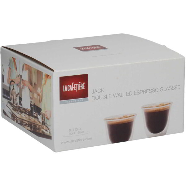 Kohvitass klaas 113ml topeltsein espresso La Cafetiere