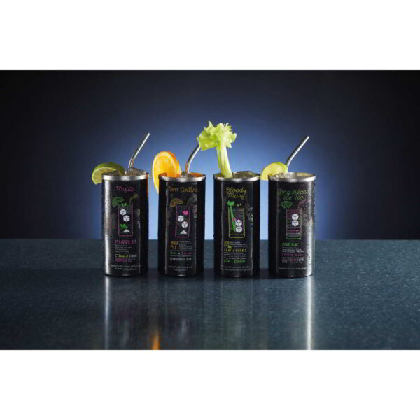 Kokteili klaasid roostevaba 480ml erinevad 'neon' BarCraft