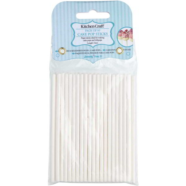 KitchenCraft Sweetly Does It Cake Pop Sticks - Small Pack of Fifty
