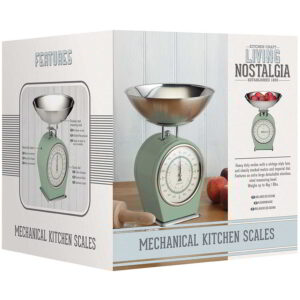 KitchenCraft Living Nostalgia 4Kg Mechanical Scales Green
