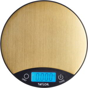 Taylor Pro Stainless Steel Digital Dual Kitchen Scale 5kg Brass Effect
