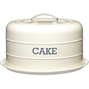 KitchenCraft Living Nostalgia Airtight Domed Cake Tin 28.5x18cm Antique Cream