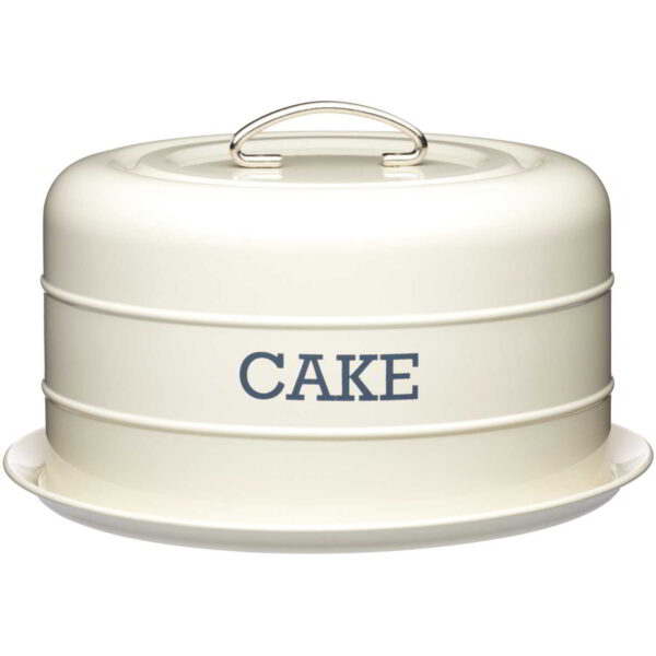 KitchenCraft Living Nostalgia Airtight Domed Cake Tin 28.5x18cm Antique Cream