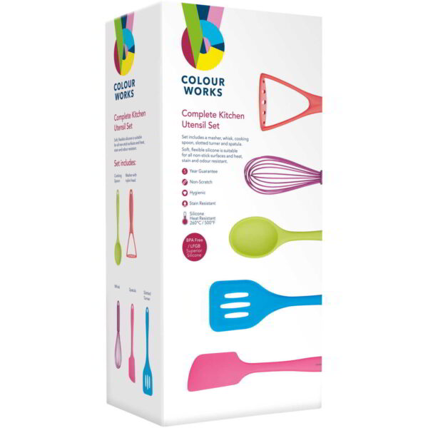 Colourworks Brights Silicone Kitchen Tool Kit
