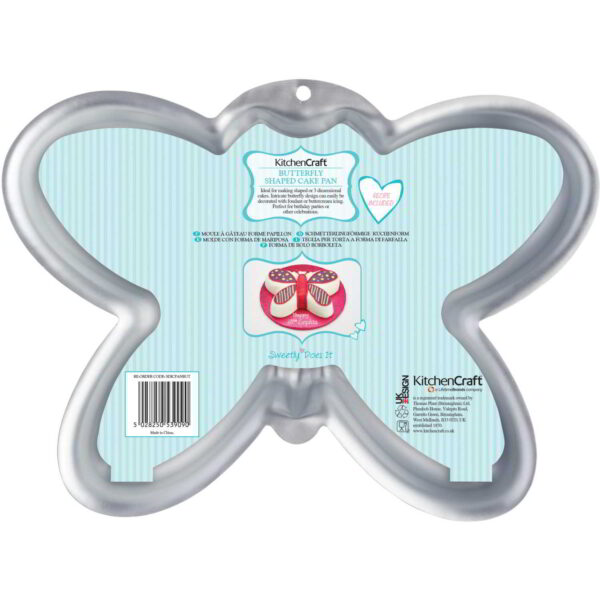 KitchenCraft Sweetly Does It Butterfly Shaped Cake Pan 20x28x5cm