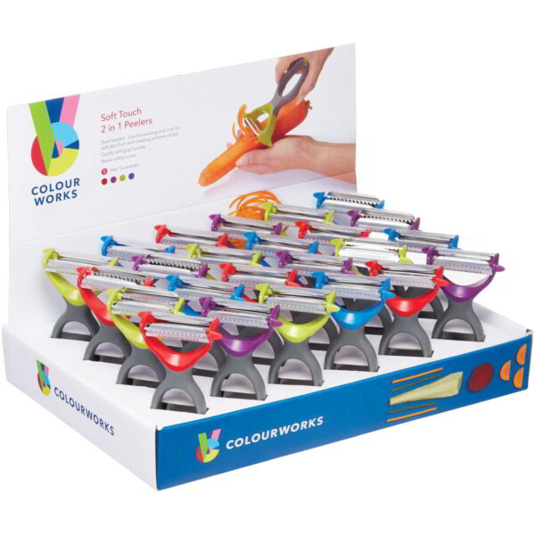 Colourworks Brights Two-in-One Peeler and Julienne Slicer