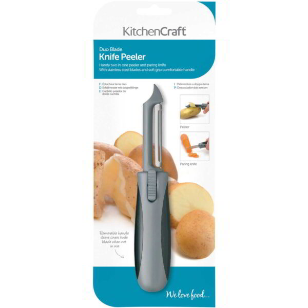 KitchenCraft Two in One Peeler and Paring Knife