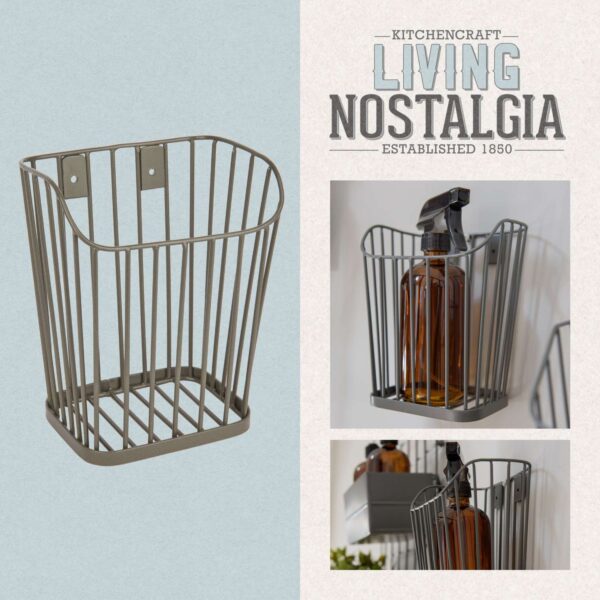 KitchenCraft Living Nostalgia Small Wire Storage Basket. 12cm x 15.5cm x 19cm