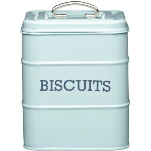 KitchenCraft Living Nostalgia Biscuit Storage Tin 14.5x19cm Vintage Blue