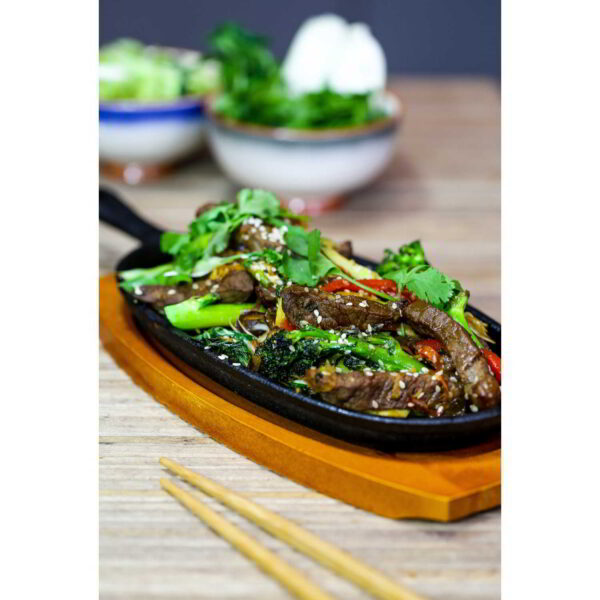 KitchenCraft World of Flavours Oriental Cast Iron Sizzle Platter