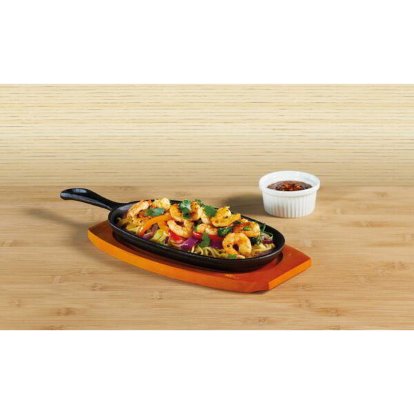 KitchenCraft World of Flavours Oriental Cast Iron Sizzle Platter