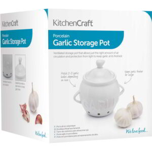 KitchenCraft Porcelain Garlic Storage Pot 10cm