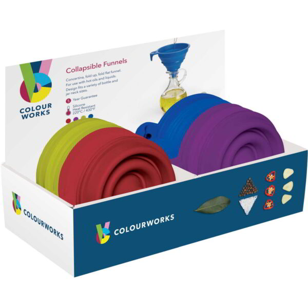 Colourworks Brights Silicone Collapsible Funnel