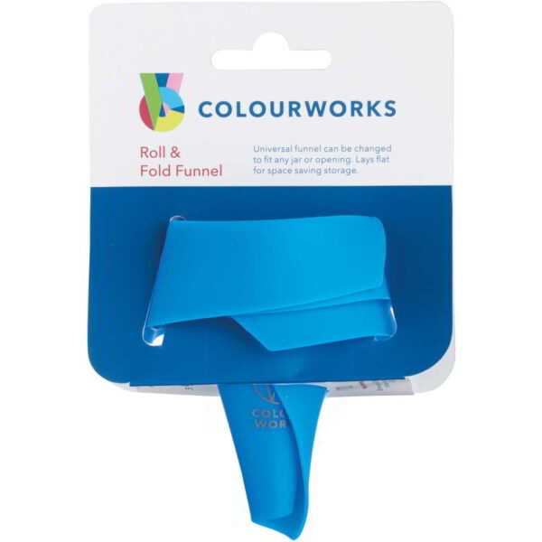 Colourworks Brights Silicone Roll and Fold Funnel Blueberry