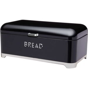 KitchenCraft Lovello Bread Bin Midnight Black 42x22x19cm