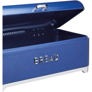 KitchenCraft Lovello Bread Bin Midnight Blue 42x22x19cm