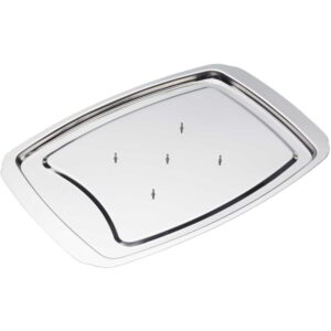 MasterClass Stainless Steel Spiked Carving Dish 38x26cm