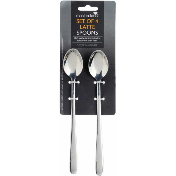 MasterClass Stainless Steel Latte Spoons Set of Four