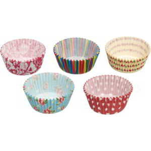 KitchenCraft Sweetly Does It 7cm Paper Cake Cases - Assorted Patterned Pack of 250